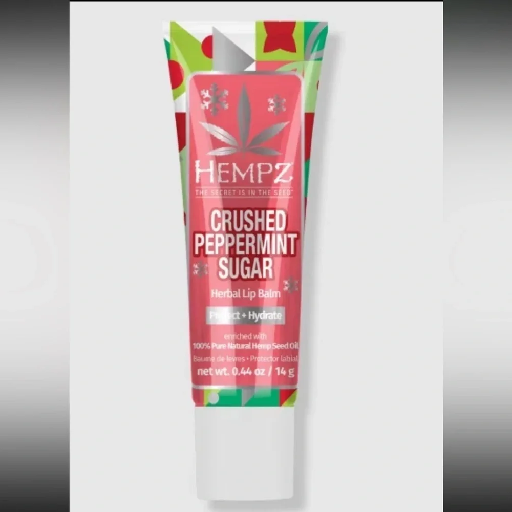 Hempz Crushed Peppermint Sugar Herbal Lip Balm NWT 5- Count